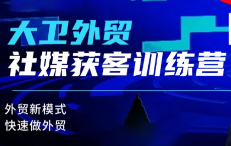 大卫老师·外贸社媒获客独家训练营(更新10月)-蚂蚁汇资源分享项目网