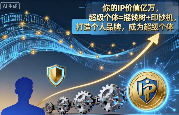 你的IP价值亿万，超级个体=摇钱树+印钞机，打造个人品牌，成为超级个体-蚂蚁汇资源分享项目网