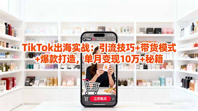 「TikTok出海实战」引流技巧+带货模式+爆款打造，单月变现10万+秘籍-蚂蚁汇资源分享项目网
