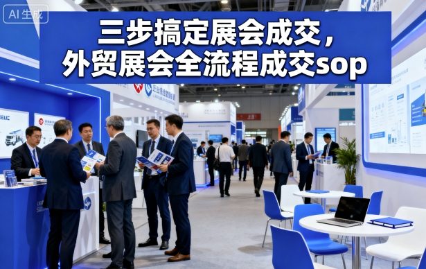 三步搞定展会成交，外贸展会全流程成交sop-蚂蚁汇资源分享项目网