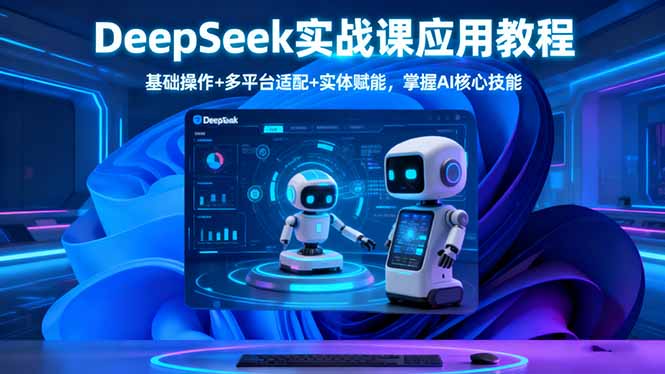 DeepSeek实战课应用教程、基础操作+多平台适配+实体赋能，掌握AI核心技能-蚂蚁汇资源分享项目网