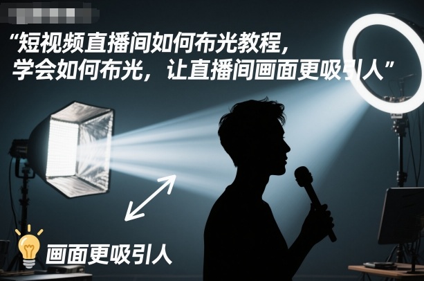 短视频直播间如何布光教程，学会如何布光，让直播间画面更吸引人-蚂蚁汇资源分享项目网