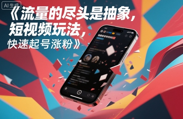 流量的尽头是抽象，抽象新奇特短视频玩法，快速起号涨粉-蚂蚁汇资源分享项目网