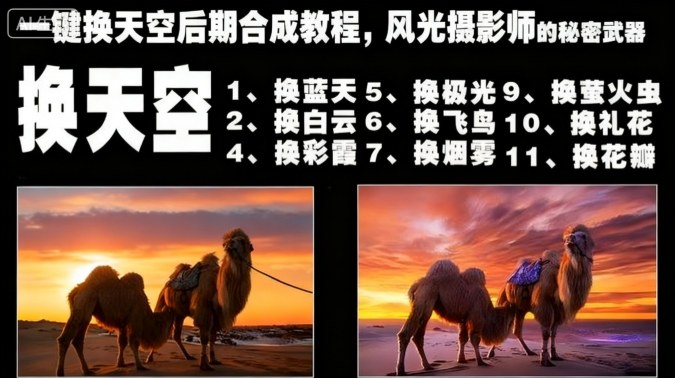 一键换天空后期合成教程，风光摄影师的秘密武器-蚂蚁汇资源分享项目网