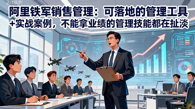 阿里铁军销售管理：可落地的管理工具+实战案例，不能拿业绩的管理都在扯淡-蚂蚁汇资源分享项目网