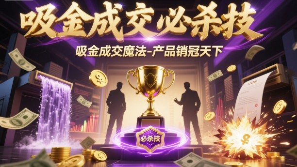 吸金成交必杀技，吸金成交魔法-产品销冠天下-蚂蚁汇资源分享项目网