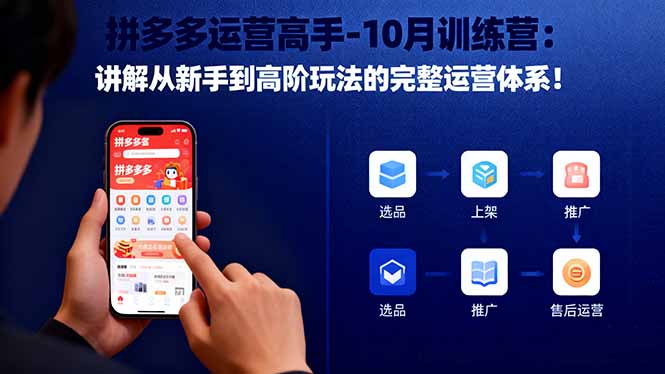 拼多多运营高手-10月训练营：讲解从新手到高阶玩法的完整运营体系！-蚂蚁汇资源分享项目网