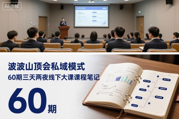 波波山顶会私域模式60期三天两夜线下大课课程笔记(文档)-蚂蚁汇资源分享项目网
