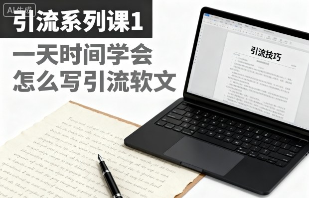 引流系列课1，一天时间学会怎么写引流软文-蚂蚁汇资源分享项目网