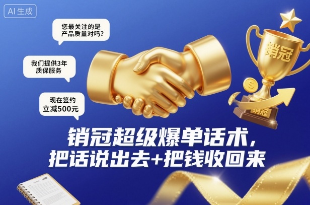 销冠超级爆单话术，把话说出去+把钱收回来-蚂蚁汇资源分享项目网