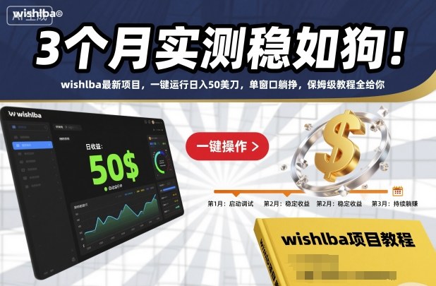 3个月实测稳如狗！wishlba最新项目，一键运行日入50美刀，单窗口躺挣，保姆级教程全给你【揭秘】-蚂蚁汇资源分享项目网