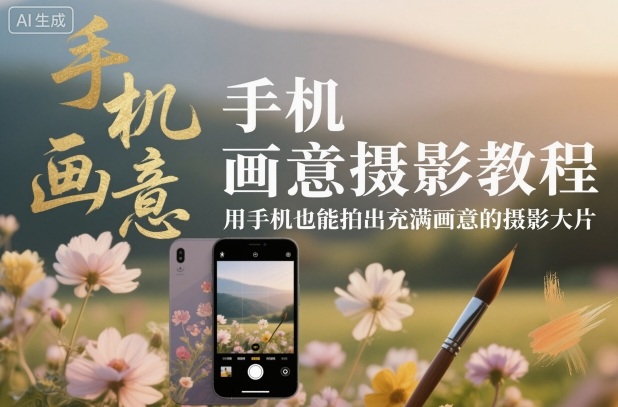 手机画意摄影教程，用手机也能拍出充满画意的摄影大片-蚂蚁汇资源分享项目网