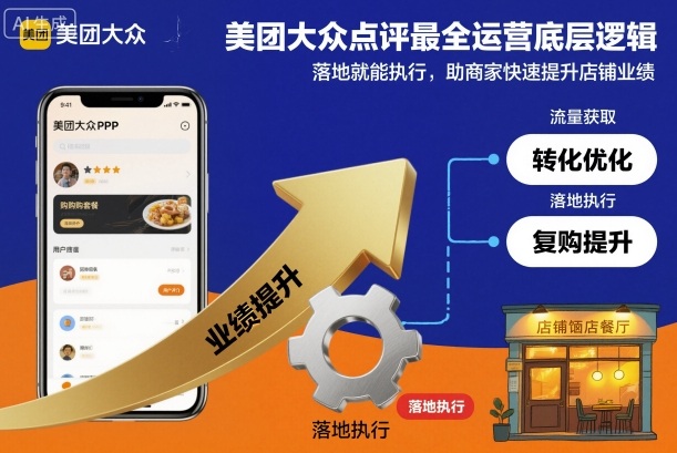 美团大众点评最全运营底层逻辑，落地就能执行，助商家快速提升店铺业绩-蚂蚁汇资源分享项目网