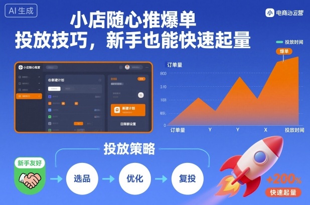 小店随心推爆单投放技巧，新手也能快速起量-蚂蚁汇资源分享项目网