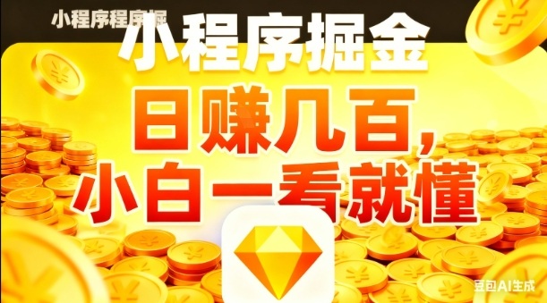 微信小程序掘金项目，日入几张，项目简单，小白一看就懂，5分钟就能学会上手操作【揭秘】-蚂蚁汇资源分享项目网