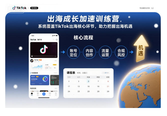 出海成长加速训练营，系统覆盖TikTok出海核心环节，助力把握出海机遇(更新)-蚂蚁汇资源分享项目网