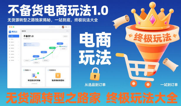不备货电商玩法1.0，​无货源转型之路独家揭秘，一站到底，终极玩法大全-蚂蚁汇资源分享项目网