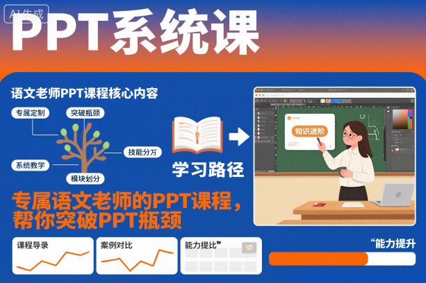 PPT系统课，专属语文老师的PPT课程，帮你突破PPT瓶颈-蚂蚁汇资源分享项目网
