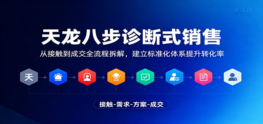 天龙八步诊断式销售，从接触到成交全流程拆解，建立标准化体系提升转化率-蚂蚁汇资源分享项目网