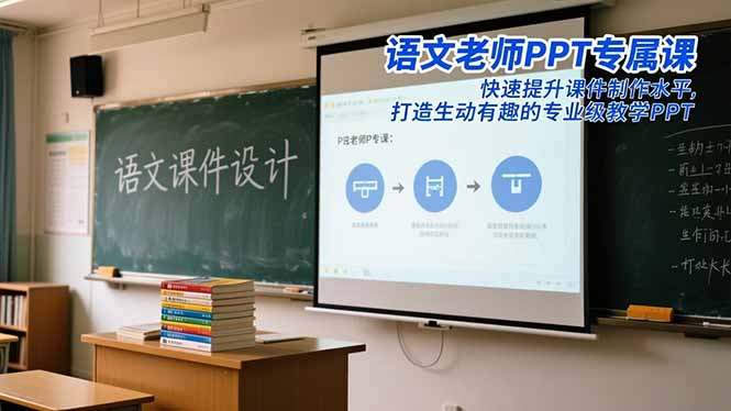 语文老师PPT专属课：快速提升课件制作水平，打造生动有趣的专业级教学PPT-蚂蚁汇资源分享项目网