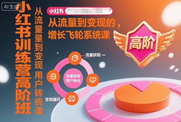 小红书训练营高阶班，从流量到变现的增长飞轮系统课-蚂蚁汇资源分享项目网