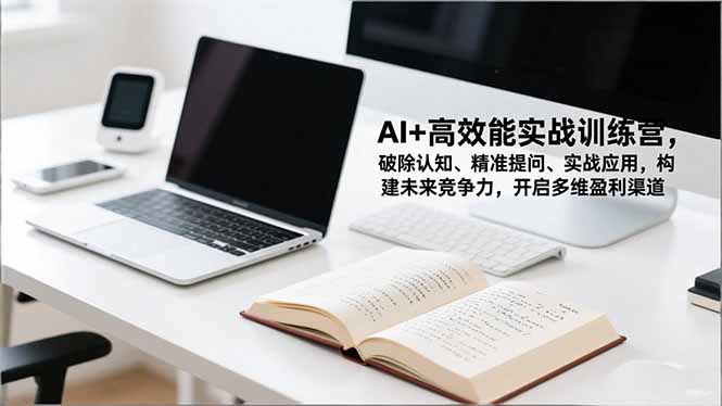 AI+高效能实战训练营，破除认知、精准提问、实战应用，构建未来竞争力，开启多维盈利渠道-蚂蚁汇资源分享项目网