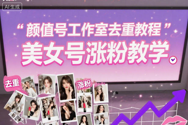 颜值号工作室去重教程，美女号涨粉教学-蚂蚁汇资源分享项目网
