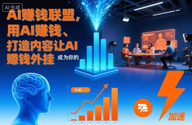 AI賺钱联盟，用AI賺钱、打造内容让AI成为你的賺钱外挂-蚂蚁汇资源分享项目网