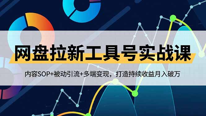 网盘拉新工具号实战课，内容SOP+被动引流+多端变现，打造持续收益月入破万-蚂蚁汇资源分享项目网