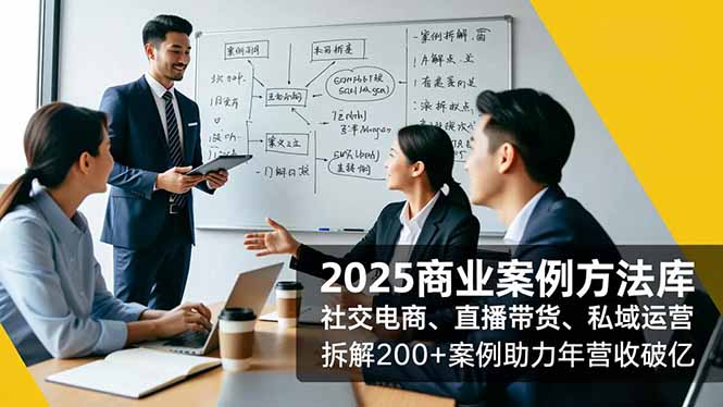 2025商业案例方法库，社交电商、直播带货、私域运营，拆解200+案例助力年营收破亿-蚂蚁汇资源分享项目网