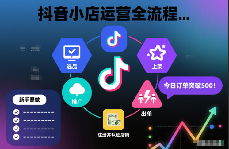 抖音小店运营全流程，从开通到运营，快速出单起店，新手照做就行-蚂蚁汇资源分享项目网