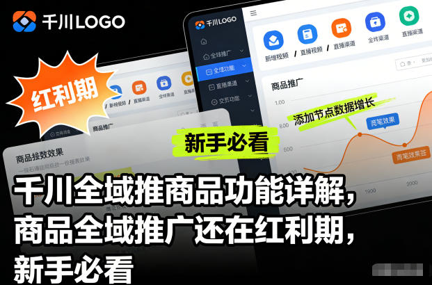 千川全域推商品功能详解，商品全域推广还在红利期，新手必看-蚂蚁汇资源分享项目网