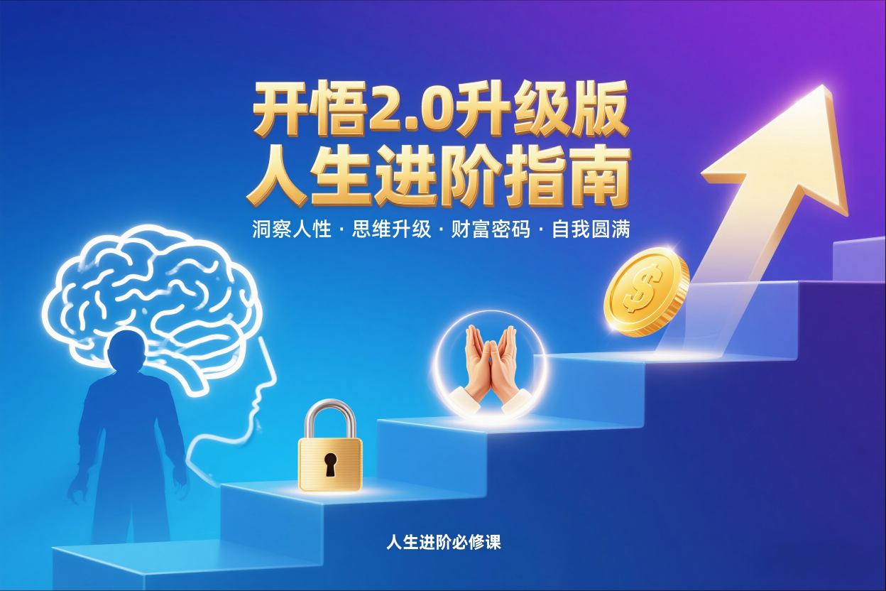 开悟2.0升级版人生进阶指南，洞察人性-思维升级-财富密码-自我圆满-蚂蚁汇资源分享项目网