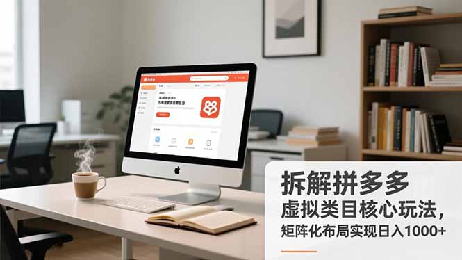 拆解拼多多虚拟类目核心玩法，矩阵化布局实现日入1000+-蚂蚁汇资源分享项目网