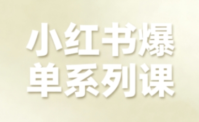 小红书爆单系列课，聚焦小红书电商全链路增长(更新)-蚂蚁汇资源分享项目网
