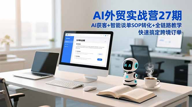 AI外贸实战营27期，AI获客+智能谈单+SOP转化+全链路教学，快速搞定跨境订单-蚂蚁汇资源分享项目网
