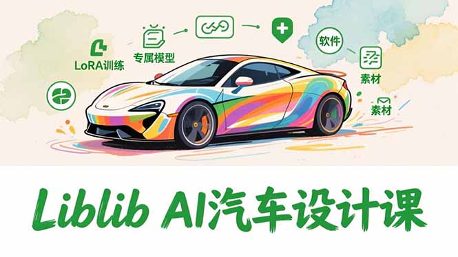 2025Liblib AI汽车设计课，文生图入门、LoRA训练、专属模型，快速上手【实战+解说+软件+素材】-蚂蚁汇资源分享项目网