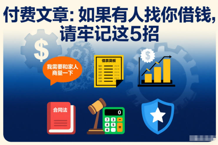 付费文章：如果有人找你借钱，请牢记这5招-蚂蚁汇资源分享项目网