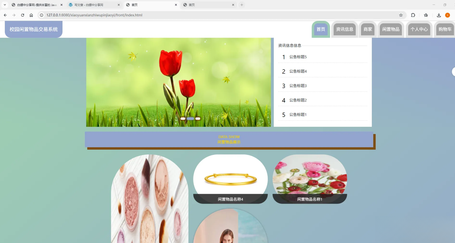 基于Spring Boot的校园闲置物品交易系统代码-蚂蚁汇资源分享项目网