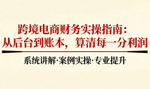 2025跨境电商财务实操指南-蚂蚁汇资源分享项目网