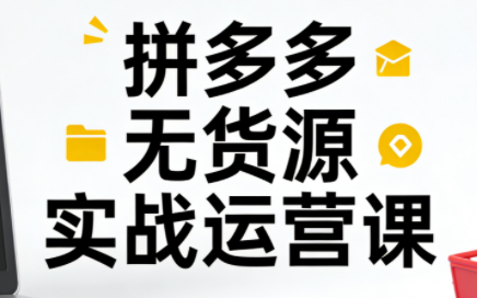 子枫老师·拼多多无货源实战运营课(更新12月)-蚂蚁汇资源分享项目网