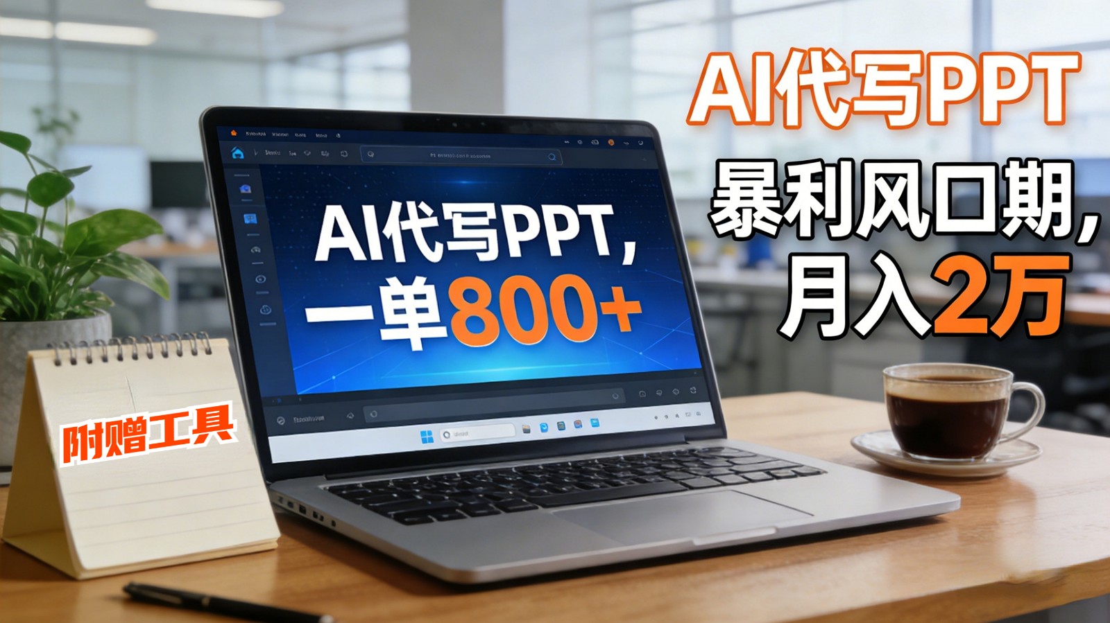 AI 代写做 PPT！一单狂赚 800+，风口期月入 2 万(工具 + 提示词直接送)-蚂蚁汇资源分享项目网