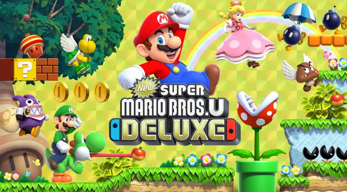 《新超级马里奥兄弟U 豪华版 New Super Mario Bros. U Deluxe》Switch中文版NSP下载 – 含1.0.2补丁-蚂蚁汇资源分享项目网