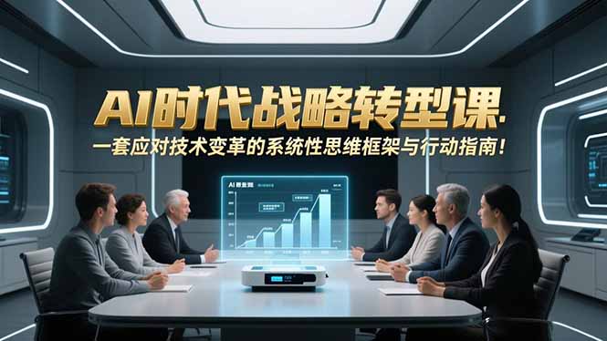 AI时代战略转型课：一套应对技术变革的系统性思维框架与行动指南！-蚂蚁汇资源分享项目网