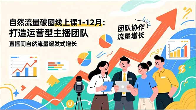 自然流量破圈线上课25年1-12月-更新：打造运营型主播团队 直播间自然流量爆发式增长-蚂蚁汇资源分享项目网