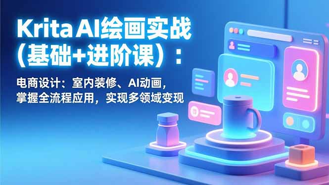 Krita AI绘画实战(基础+进阶课-蚂蚁汇资源分享项目网