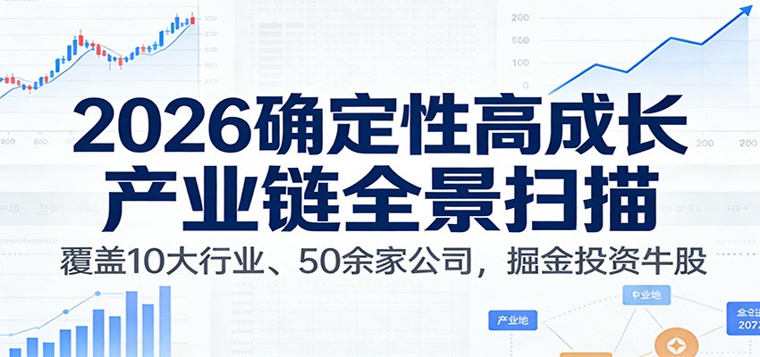 付费文章：2026确定性高成长产业链全景扫描：覆盖10大行业、50余家公司，掘金投资牛股-蚂蚁汇资源分享项目网