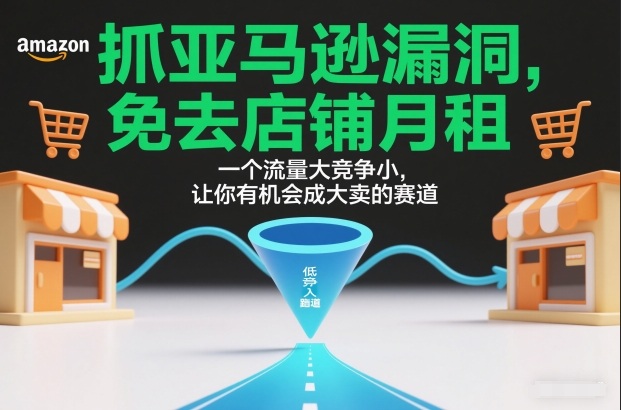抓亚马逊漏洞，免去店铺月租，一个流量大竞争小，让你有机会成大卖的赛道-蚂蚁汇资源分享项目网