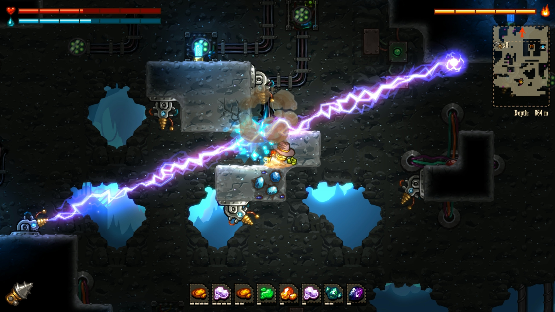 《蒸汽世界：挖掘 SteamWorld Dig》Switch英文版NSP下载 – 含1.12.0补丁-蚂蚁汇资源分享项目网