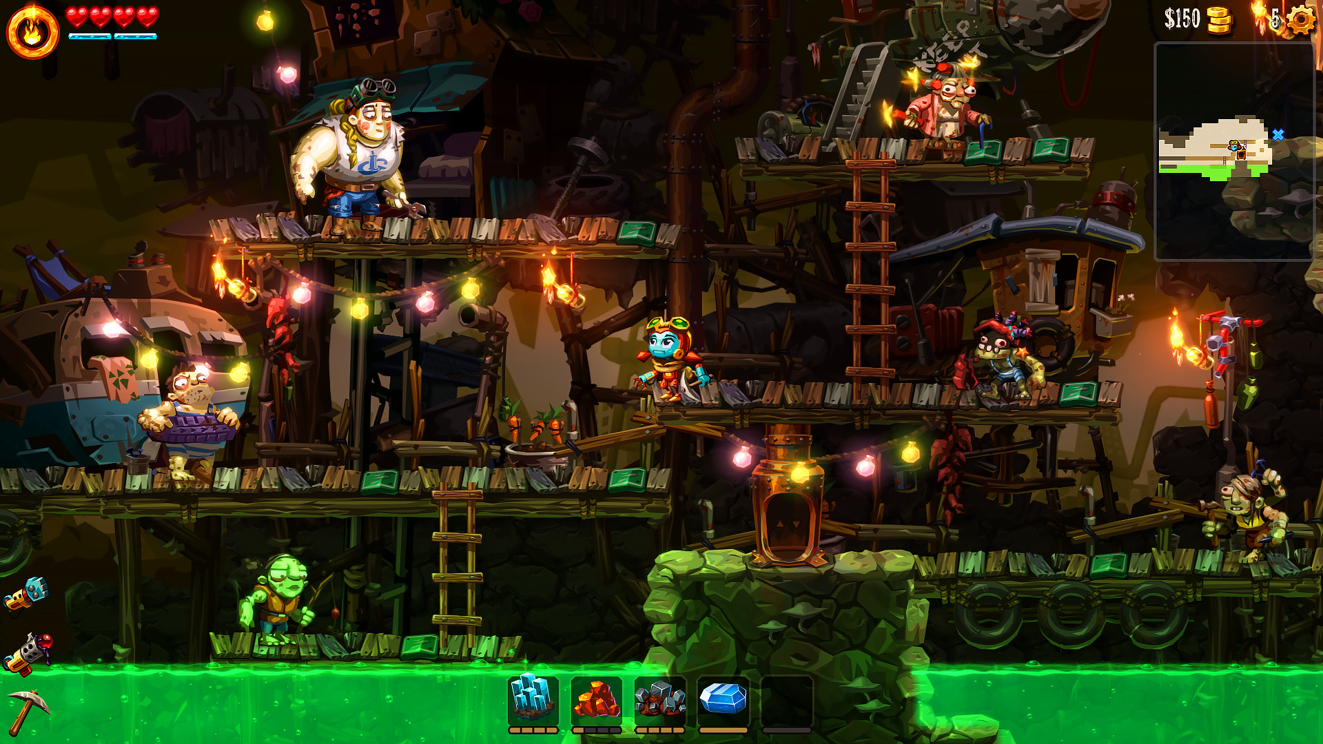 《蒸汽世界 挖掘2 SteamWorld Dig2》Switch中文版NSP下载 – 含4.1.1补丁-蚂蚁汇资源分享项目网